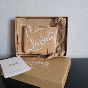 Christian Louboutin Kraft Smooth Leather Card  Wallet